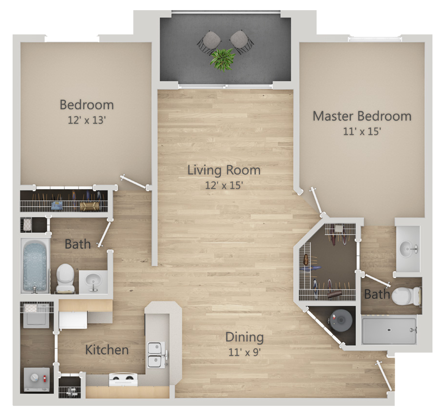2D Floor Plan for Venezia